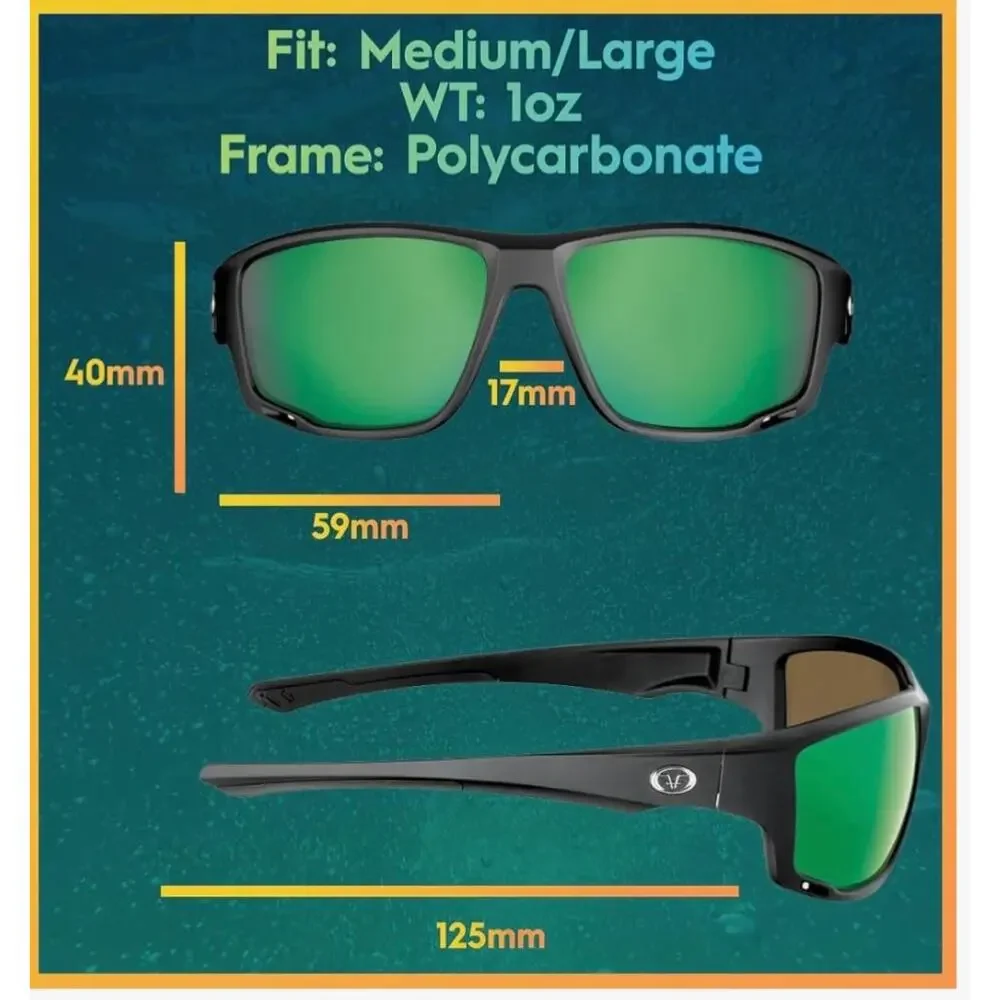 Flying Fisherman Solstice Matte Frame Amber Mirror Lens Polarized Sunglasses